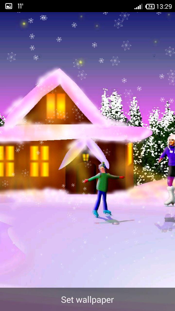 Snowy Ice Rink HD