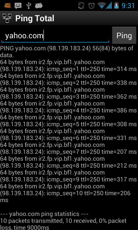 Ping Total