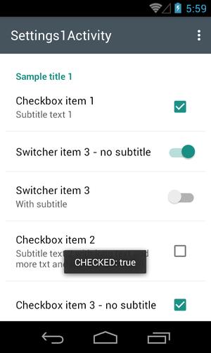 MaterialSettings sample