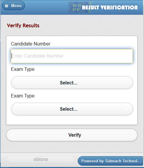 WAEC Results Verification