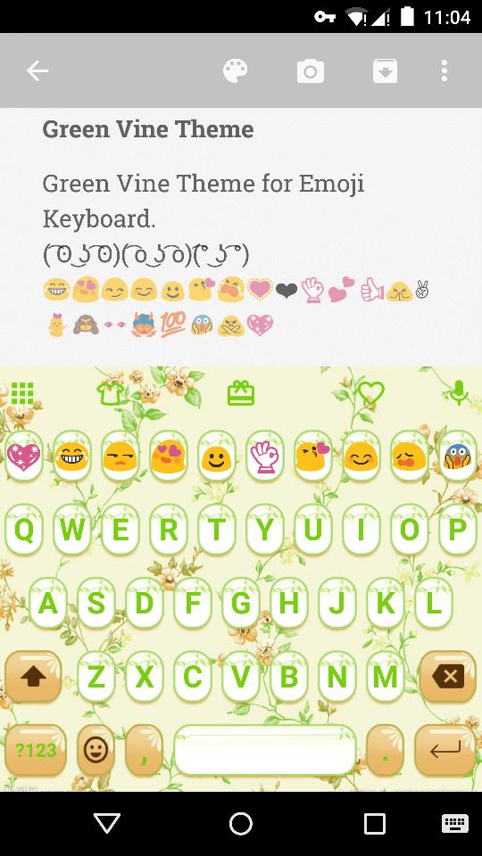 Green Vine Emoji Keyboard Skin