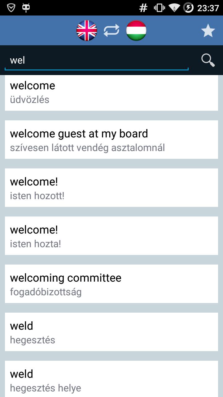 Hungarian English Dictionary