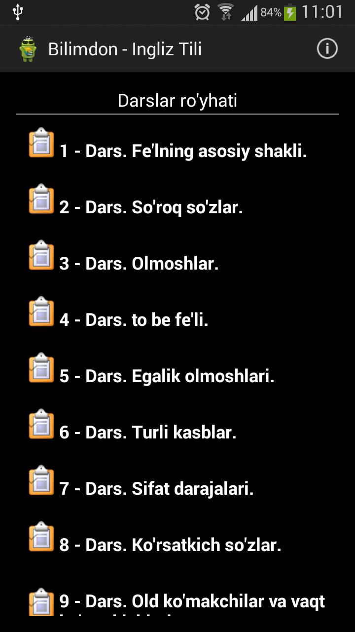 Bilimdon - Ingliz Tili