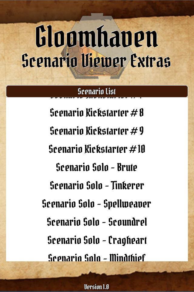 Gloomhaven Scenario Viewer Extras