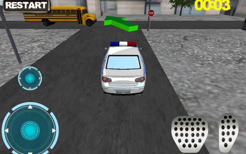 Ultra 3D police Car parking